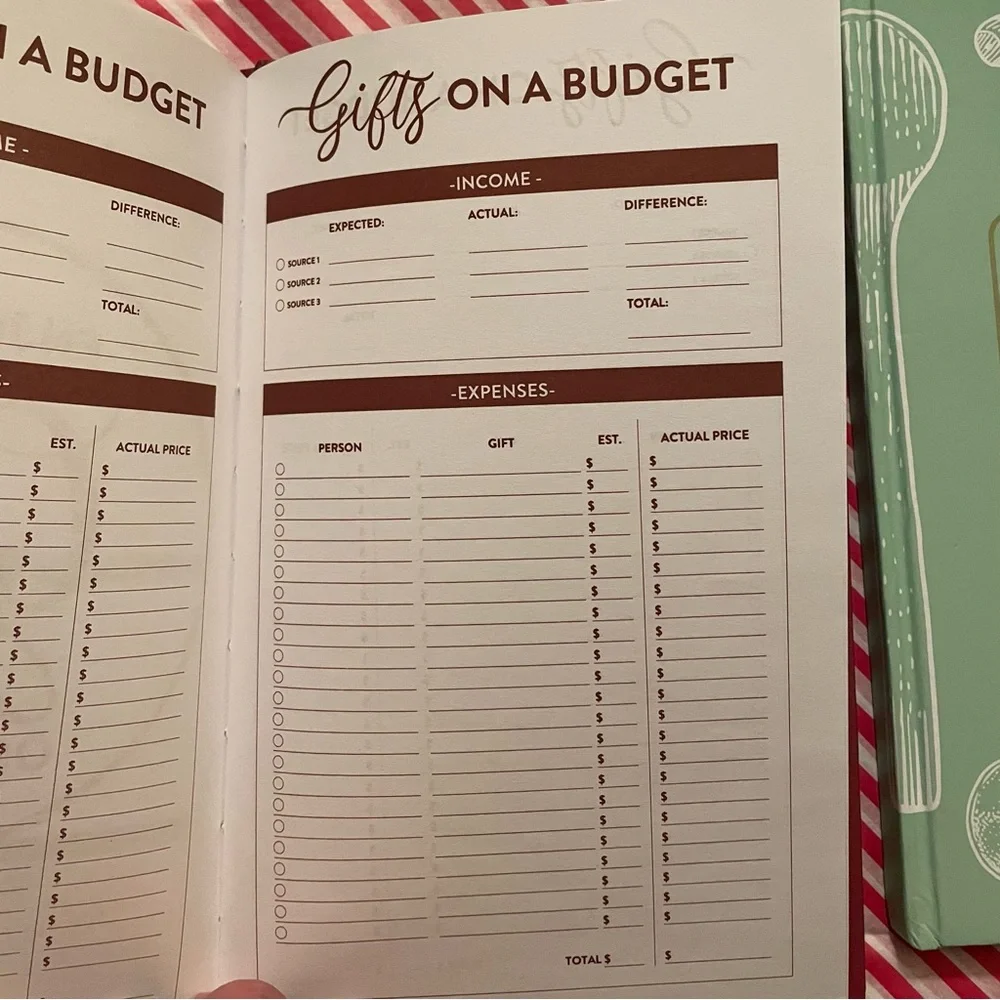 🆕 Holiday budget planner and holiday menu / meal planner set